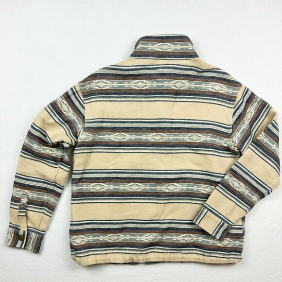 Pendleton Cream and Blue Striped Zip Up Sweater - Picture 3 of 11